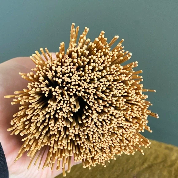 Rustic Straw Broom with Red Handle - Picture 3 of 5